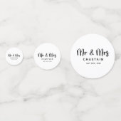 Confettis Simple, M. & Mme | Monogramme Mariage (Devant)