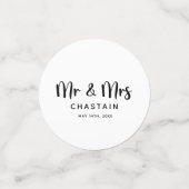 Confettis Simple, M. & Mme | Monogramme Mariage (Petit recto)