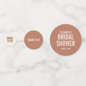 Confettis Simple Mariage avec Typographie en Terre Cuite (Derrière)