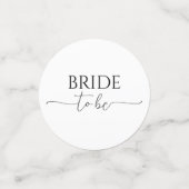 Confettis Simple Mariage Minimaliste Script Noir & Blanc Sho (Petit recto)