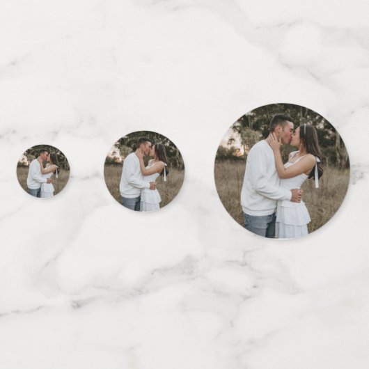 Confettis simple minimum ajouter photo image amour couple (Devant)