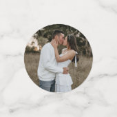 Confettis simple minimum ajouter photo image amour couple (Petit recto)