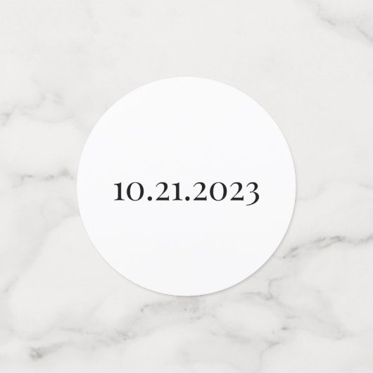 Confettis Simple Moderne Monogramme De Mariage (Petit recto)