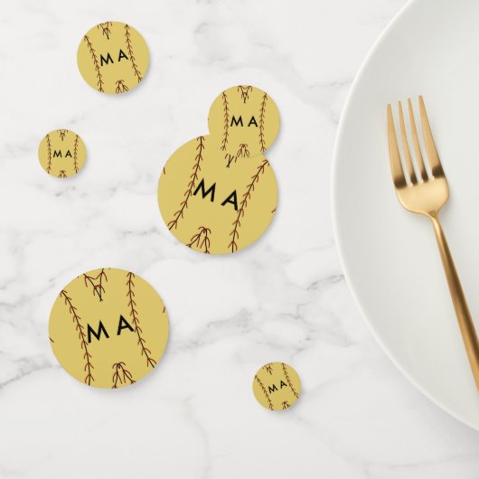 Confettis Simple monogramme ajouter votre nom lettre man min (Groupe)