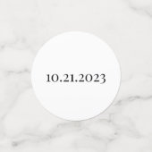 Confettis Simple Monogramme Moderne Mariage  (Petit recto)