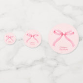 Confettis Simple Pink Bow Girl Coquette Bachelorette Party (Devant)