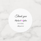 Confettis Simple thank you couple heart glitter (Petit recto)