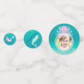 Confettis Sirène sous l'aquarelle de mer fête des enfants de (Devant)