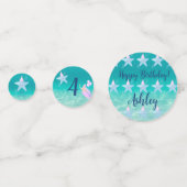 Confettis Sirène sous l'aquarelle de mer fête des enfants de (Derrière)