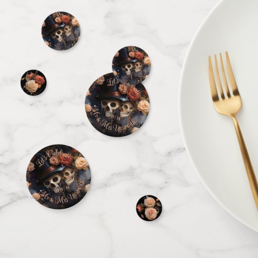 Confettis Skeletons séduisants Romantique Kiss Mariage gothi (Groupe)