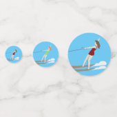 Confettis Ski nautique de style vintage (Derrière)