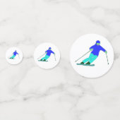 Confettis Skier Ski Ski de neige (Derrière)