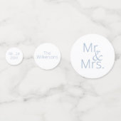 Confettis Slate Blue Mr & Mrs Mariage (Devant)