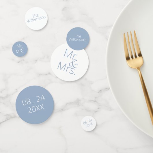 Confettis Slate Blue Mr & Mrs Mariage (Groupe)