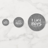 Confettis SlipperyJoe's I Like Boys sale Chalkboard écriture (Derrière)