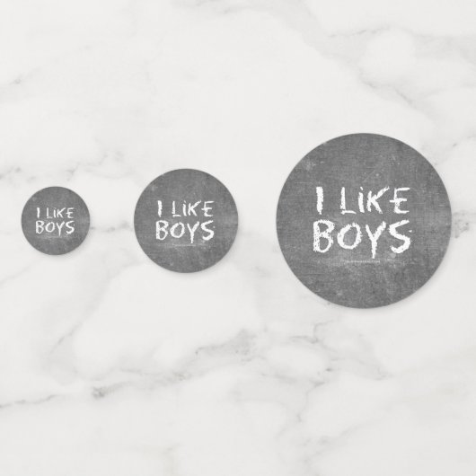 Confettis SlipperyJoe's I Like Boys sale Chalkboard écriture (Derrière)