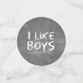 Confettis SlipperyJoe's I Like Boys sale Chalkboard écriture (Petit recto)