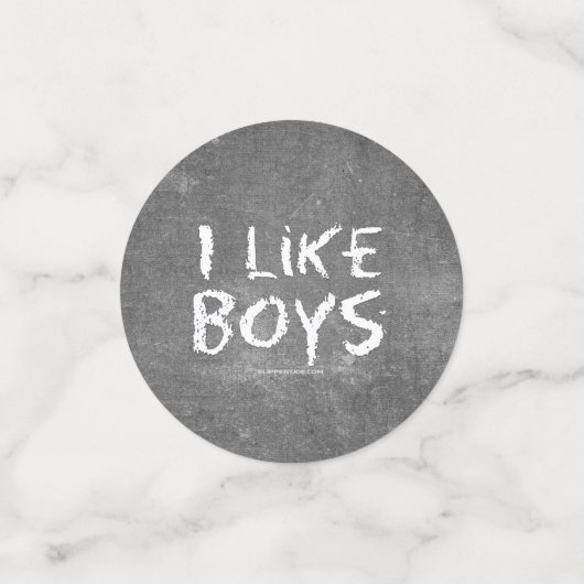 Confettis SlipperyJoe's I Like Boys sale Chalkboard écriture (Petit recto)