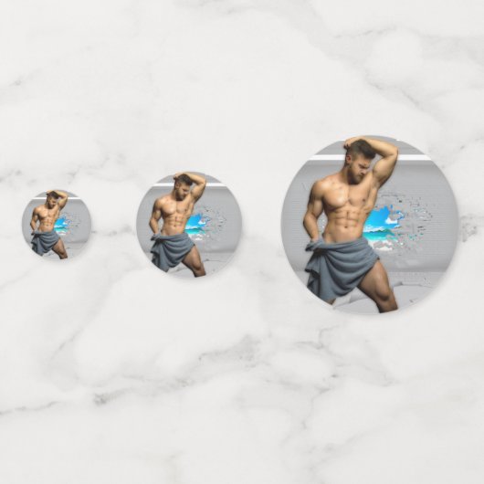 Confettis SlipperyJoe's Man serviette brisée mur de brique b (Devant)