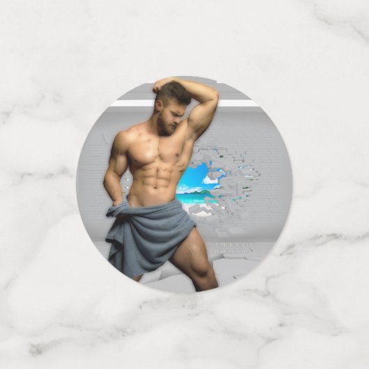 Confettis SlipperyJoe's Man serviette brisée mur de brique b (Petit recto)