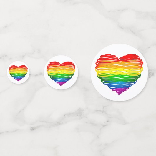 Confettis SlipperyJoe's orgueil griffé dessin en forme de co (Devant)