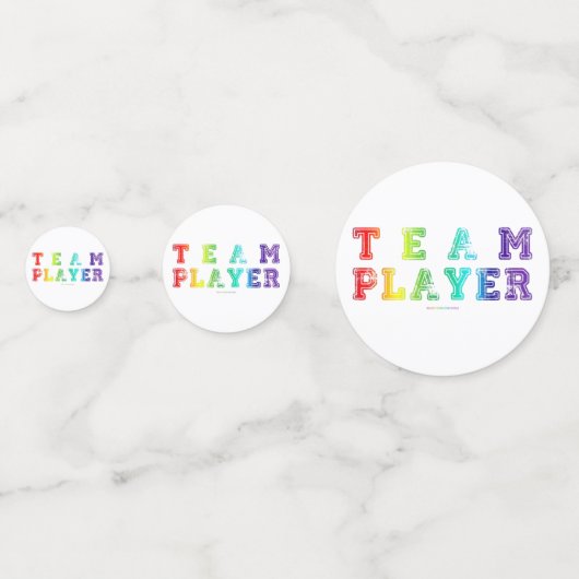 Confettis SlipperyJoe's Team Player mots gradient rainbow c (Derrière)