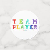 Confettis SlipperyJoe's Team Player mots gradient rainbow c (Petit recto)