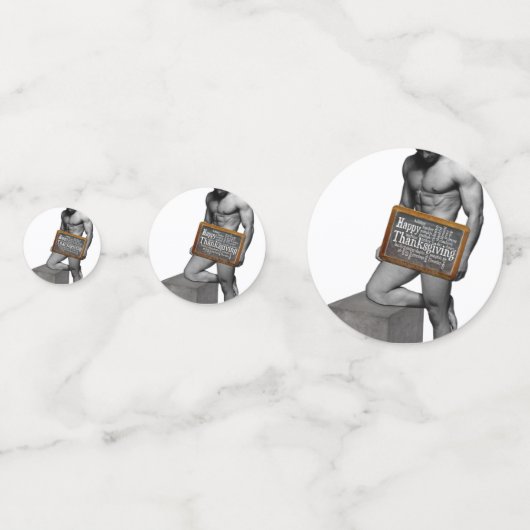 Confettis SlipperyJoe's Thanksgiving man hot six pack abs un (Devant)