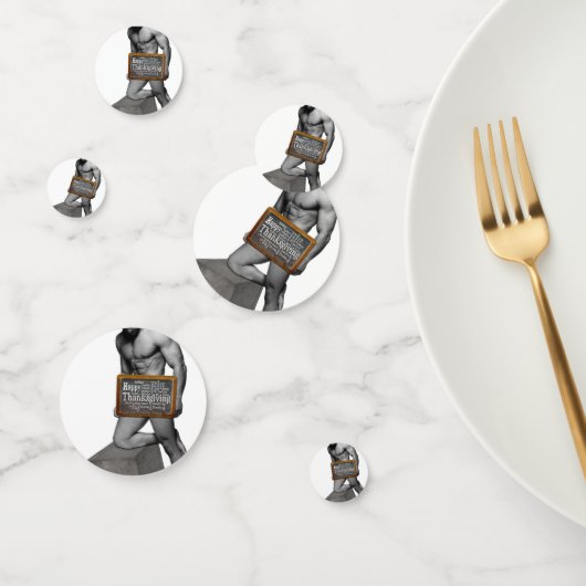 Confettis SlipperyJoe's Thanksgiving man hot six pack abs un (Groupe)