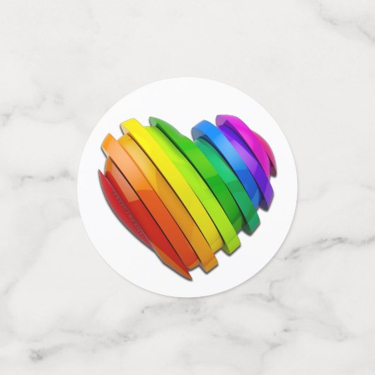 Confettis SlipperyLe coeur de la fierté de Joe façonne de mu (Petit recto)