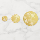 Confettis Snowflakes rose Golden minimaliste Noël (Devant)