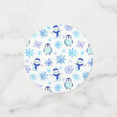 Confettis Snowflakes, Snowmen et Pingouins de Noël (Petit recto)