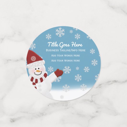 Confettis Snowman Custom (Petit recto)