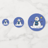 Confettis Snowman sur une journée ensoleillée d'hiver (Devant)