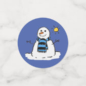 Confettis Snowman sur une journée ensoleillée d'hiver (Petit recto)