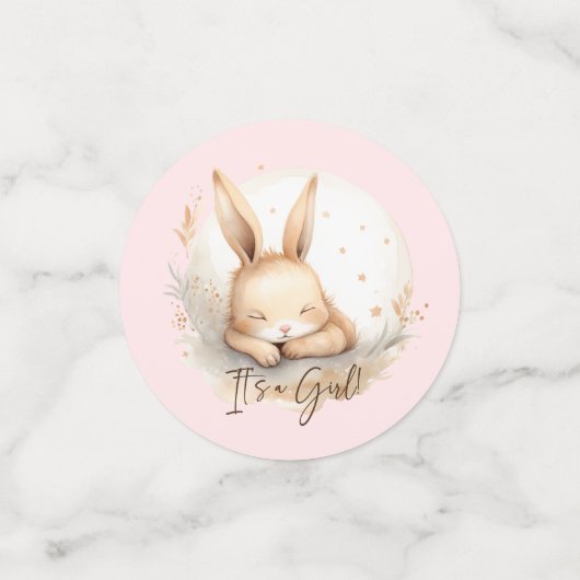 Confettis Snuggle Bunny C'est une fille (Petit recto)