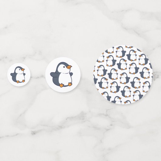 Confettis Soirée d'anniversaire de Penguin (Derrière)