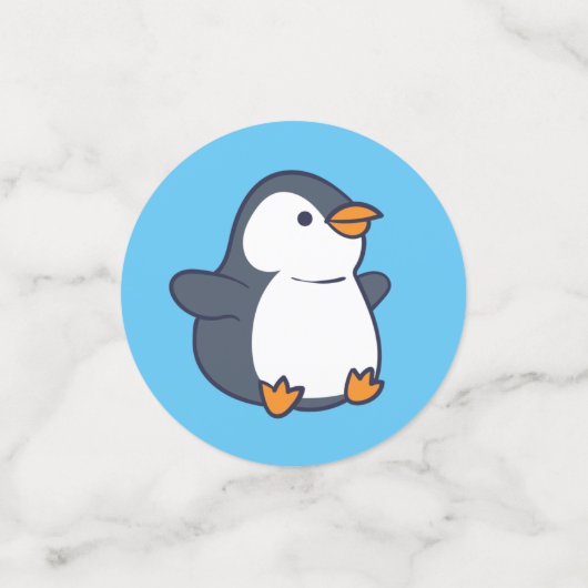 Confettis Soirée d'anniversaire de Penguin (Petit recto)