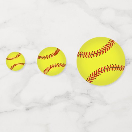 Confettis Soirée d'anniversaire de softball (Derrière)