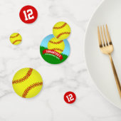 Confettis Soirée d'anniversaire de softball (Groupe)