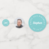 Confettis Soirée d'anniversaire fête personnalisée (Derrière)