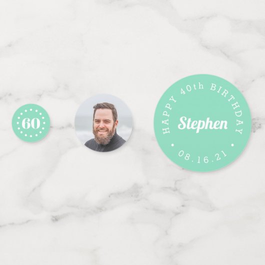 Confettis Soirée d'anniversaire fête personnalisée (Derrière)