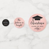 Confettis Soirée Rose Gold Photo Custom Graduation Party 202 (Derrière)