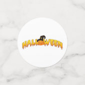 Confettis Sorcière citrouille d'Halloween (Petit recto)