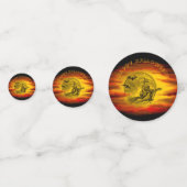 Confettis Sorcière volante avec chat noir, bande de nuit hal (Devant)