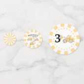 Confettis Sous chantier camions garçon table d'anniversaire (Derrière)