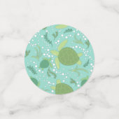Confettis Sous le Baby shower des tortues de mer (Petit recto)