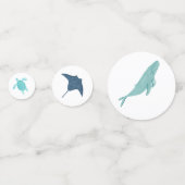 Confettis Sous Le Baby shower Marin (Derrière)