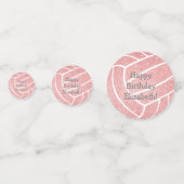 Confettis sport féminin mignon fête d'anniversaire volleybal (Devant)