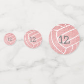 Confettis sport féminin mignon fête d'anniversaire volleybal (Derrière)